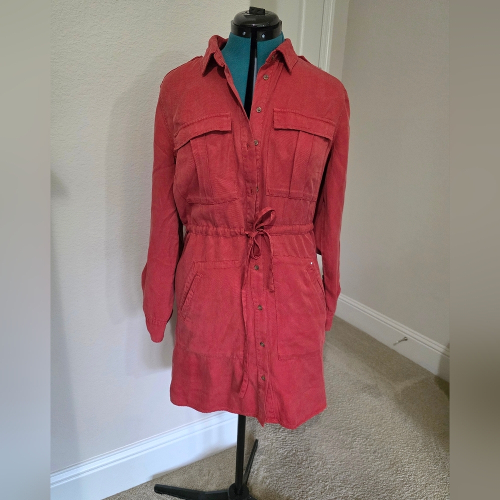 Velvet Heart Utility Jacket in Red